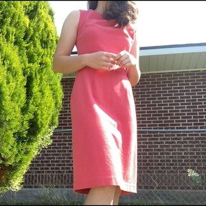 Peach Sleeveless Vintage Midi Dress